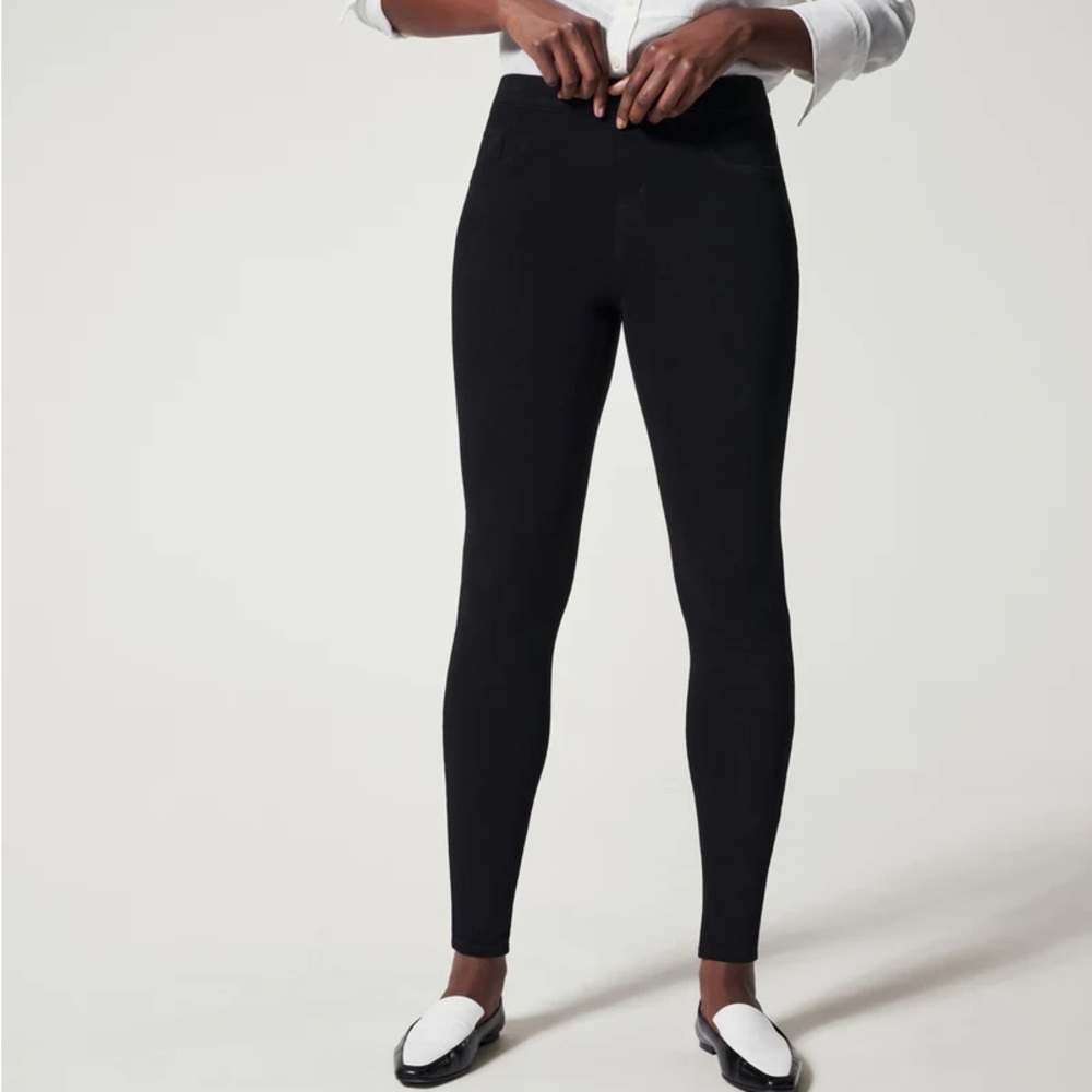 SPANX Jean-ish Black Ankle Leggings